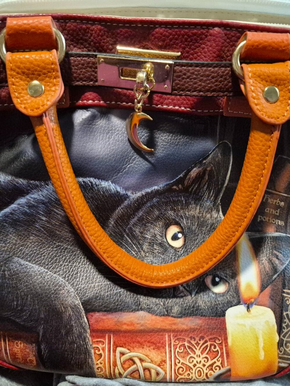 Bradford Exchange Cat Applique Shoulder Bag